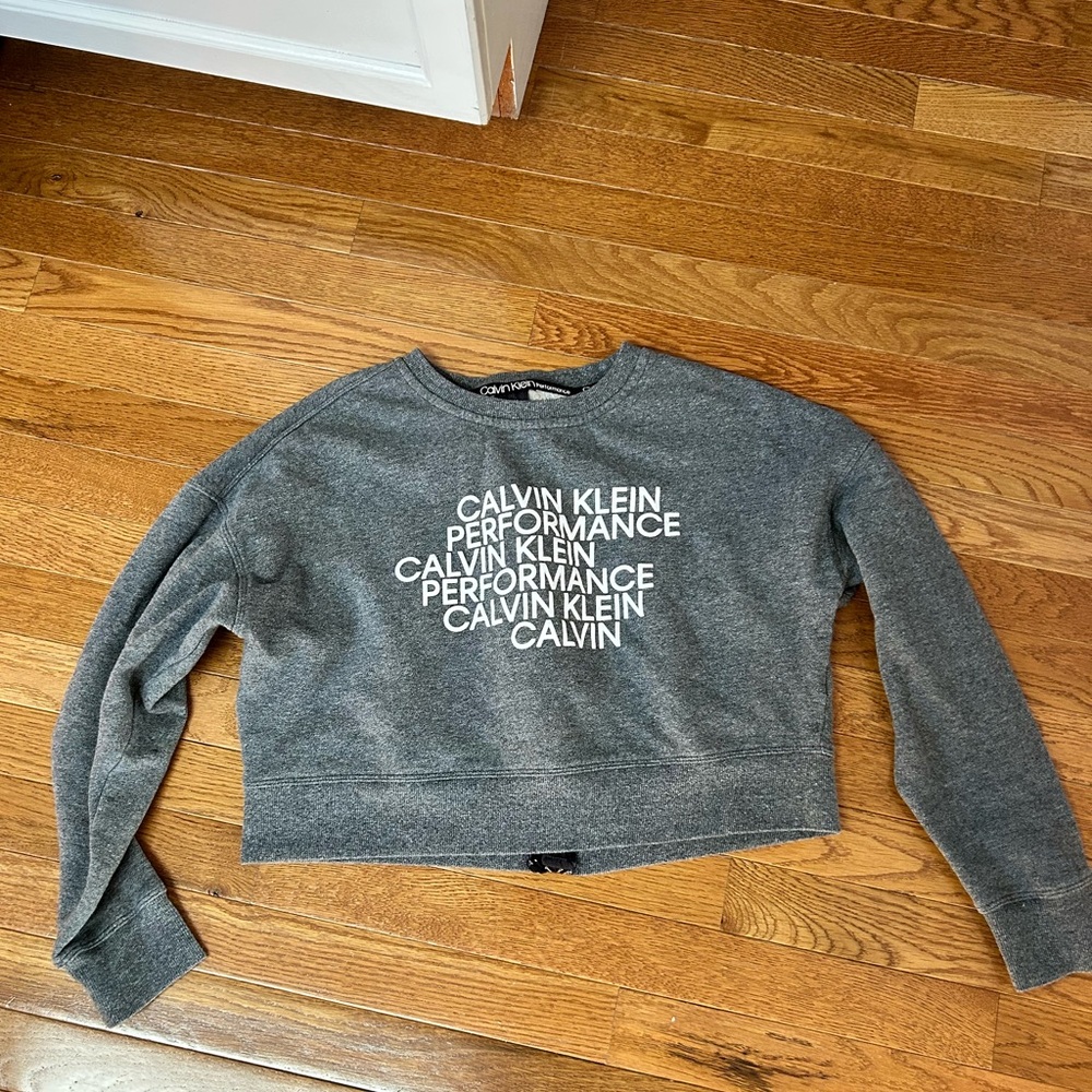 Calvin Klein Charcoal Gray Performance Sweatshirt
